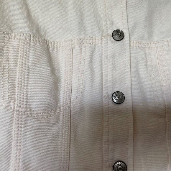 Veste jean courte à manches longues blanc cassé - Picture 4 of 4